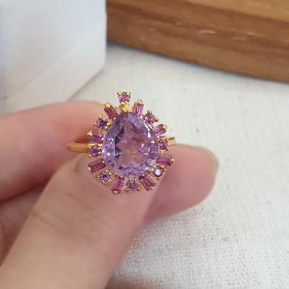 Purple Amethyst Gemstone With Fancy Color..